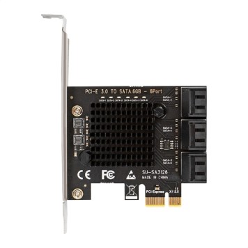 Контроллер Exegate EX299662RUS Контроллер ExeGate EXE-516v2 (PCI-E x1 v2.0, SATA3 6Gb/s, 6 int, ASMedia Chipset ASM1166)-2