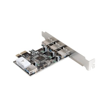 USB-концентраторы Exegate EX283720RUS Контроллер EXE-367 PCI-E 2.0, 3*USB3.0 ext + 1*USB3.0 int, разъем доп.питания (OEM)-1