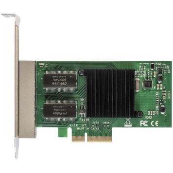 USB-концентраторы Exegate EX292508RUS Сетевой адаптер ExeGate EXE-I350-T4V2 (PCI-E x4 v2.1, порты 4xRJ45 (медные), 10/100/1000Mbps, Gigabit NIC Intel Chipset NHI350AM4)-2