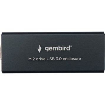 Контейнер для HDD Gembird EEM2-SATA-1 Внешний корпус USB 3.0 для M2 SATA порт MicroB, металл, черный-1