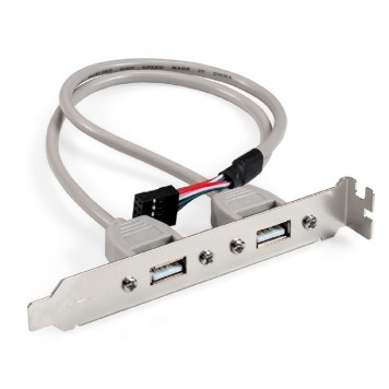 Контроллер Exegate EX298294RUS Планка портов в корпус 2xUSB2.0 ExeGate BrctUSB2-2A (USB 2.0 9pin (IDC 9pin F) --> 2x USB 2.0 Af, кабель 20см)