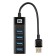 USB-концентраторы Exegate EX296925RUS USB-Хаб (концентратор) 4-в-1 ExeGate DUB-4TP (кабель-адаптер USB3.0 --> 4xUSB3.0, Plug&Play, черный)