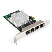 USB-концентраторы Exegate EX296211RUS Сетевой адаптер ExeGate EXE-564 (PCI-E x1 v2.0, 4xRJ45, UTP 10/100/1000Mbps, Realtek Chipset RTL8111H+ASM1184e)