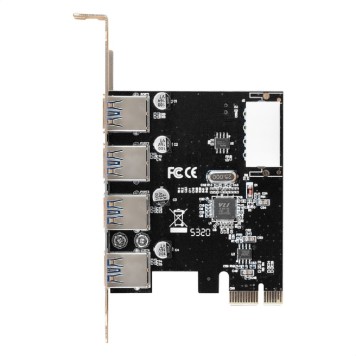 Контроллер Exegate EX298943RUS Контроллер ExeGate EXE-314 v2.0 (PCI-E x1 v2.0, 4*USB3.0 ext., разъем доп.питания Molex, VIA Labs Chipset VL805)-2