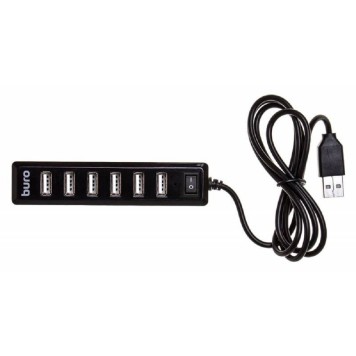 Контроллер BURO BU-HUB7-1.0-U2.0 Хаб (разветвитель) черный (436334)