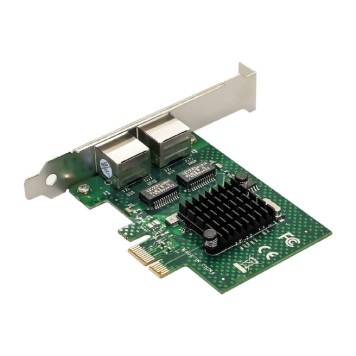 USB-концентраторы Exegate EX293452RUS Сетевой адаптер ExeGate EXE-BCM5720 (PCI-E x1 v2.0, порты 2xRJ45, 10/100/1000Mbps, Gigabit Chipset Broadcom BCM5720)-1