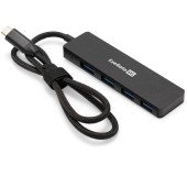 USB-концентраторы Exegate EX297631RUS USB-Хаб (концентратор) 4-в-1 ExeGate DUB-4C/3 (кабель-адаптер USB Type C --> 4xUSB3.0, Plug&Play, черный)