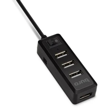 Контроллер Разветвитель USB 2.0 Buro BU-HUB4-0.5L-U2.0-1