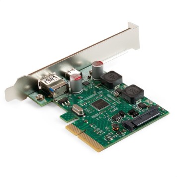 Контроллер Exegate EX298303RUS Контроллер ExeGate EXE-313-1A1C (PCI-E x4 v3.0, USB3.2 Gen2 1xType-A + 1xType-C ext., SuperSpeed+ скорость до 10 Гбит/с, разъем доп.питания, ASMedia Chipset ASM3142)-1