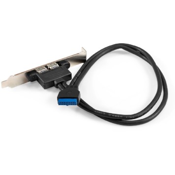 Контроллер Exegate EX298295RUS Планка портов в корпус 2xUSB3.0 ExeGate BrctUSB3-2A (USB 3.0 20pin (IDC 20pin F) --> 2x USB 3.0 Af, кабель 20см)