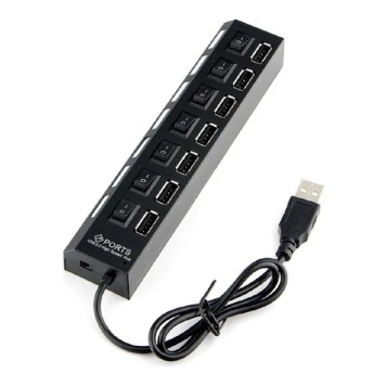 Контроллер Gembird UHB-U2P7-02 Концентратор  USB2.питание блистер-2