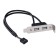 Контроллер Cablexpert Планка USB 2.0 на заднюю панель низкопрофильная, 2 порта USB (CCUSBRECEPTACLE-LP)
