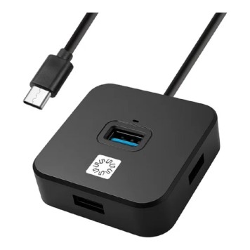 USB-концентраторы 5bites Концентратор HB34C-316BK TYPE-C -> 4*USB3.0 / BLACK-1