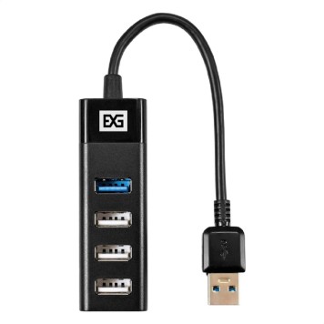 USB-концентраторы Exegate EX296923RUS USB-Хаб (концентратор) 4-в-1 ExeGate DUB-3213 (кабель-адаптер USB3.0 --> 3xUSB2.0, 1xUSB3.0, Plug&Play, черный)-2