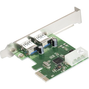 USB-концентраторы Exegate EX283718RUS Контроллер EXE-319 PCI-E 2.0, 2*USB3.0 ext, разъем доп.питания (OEM)-2