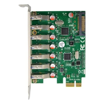 Контроллер ORIENT VA-3U7PE, Контроллер PCI-Ex1, USB 3.2 Gen1 (USB 3.0), скорость до 5 Гбит/с, 7-port ext, VIA VL805+VL812 chipset, разъем доп.питания, oem (31110)-1