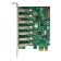 Контроллер ORIENT VA-3U7PE, Контроллер PCI-Ex1, USB 3.2 Gen1 (USB 3.0), скорость до 5 Гбит/с, 7-port ext, VIA VL805+VL812 chipset, разъем доп.питания, oem (31110)