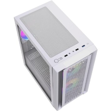 Корпус Powercase Корпус Mistral SM04 ARGB, Tempered Glass, Front Nylon Filter, 3x120mm ARGB PWM fans, белый, mATX  (CMMSM04W-A3)-2
