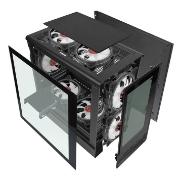 корпус Ginzzu CL410 mATX передняя панель Стекло-1