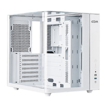 Корпус CBR Корпус ATX Cube X850WT, без БП, 1*USB Type-C, 1*USB 3.0, 1*USB 2.0, HD Audio+Mic, White PCC-ATX-X850WT-WPSU-1