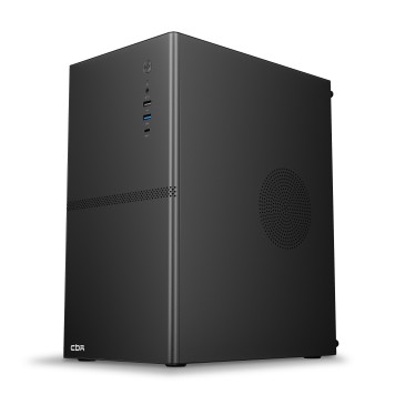Корпус CBR Корпус mATX Minitower V863, без БП, 1*USB 3.0 Type C, 1*USB 3.0, 1*USB 2.0, HD Audio+Mic, Black PCC-MATX-V863-WPSU-2