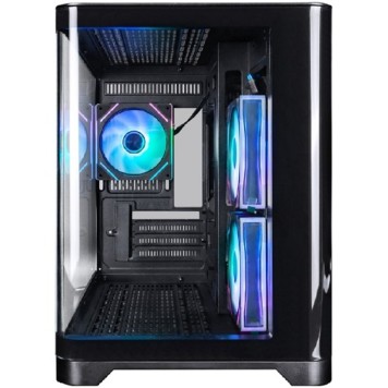 Корпус 1STPLAYER UVIEW UV6 ARGB Black / mATX / 3x120mm ARGB fans / UV6-BK-2FC7R-1FC7-2