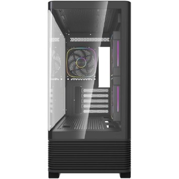 Корпус Powercase Корпус Vision Micro M6B, Curved Glass, Type-C, 3x 120mm ARGB PWM Fan, чёрный, mATX  (CVMM6B-A3)-1