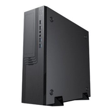 Корпус EL555BK PM-300TFX 80+Bronze U3.0*2+U2*2+2*combo Audio; fan 9cm; intrusion switch POWERMAN Slim Case 6143524-2