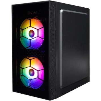 Корпус 1STPLAYER FIREBASE X1 Black / mATX / 3x120mm LED fans / X1-BK-3F1-1