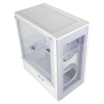 корпус Ginzzu CL412 mATX передняя панель Стекло белый-2