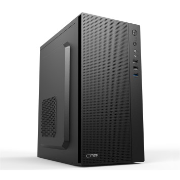 Корпус CBR Корпус mATX Minitower MX12, c БП 550W PSU-ATX550-12MD (550W/120mm), 1*USB 3.0, 2*USB 2.0, HD Audio+Mic, Black PCC-MATX-MX12-550W