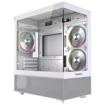 Корпус Powercase Корпус Vision Micro M2 ARGB, Tempered Glass, 3x 120mm ARGB PWM Fan, белый, mATX  (CVMWM2-A3)