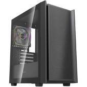 Корпус Powercase Корпус Mistral SM03 ARGB, Tempered Glass, 3x120mm ARGB PWM fans, чёрный, mATX  (CMMSM03B-A3)