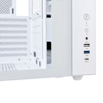 Корпус CBR Корпус ATX Cube X800WT, без БП, 1*USB Type-C, 1*USB 3.0, 1*USB 2.0, HD Audio+Mic, White PCC-ATX-X800WT-WPSU-2