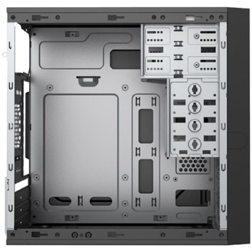 Корпус Foxline FL-733-FZ450R  mATX, 2x5.25EXT, 2x3.5EXT, 5x3.5INT, 2xUSB2.0, HDA, w/o FAN, w/450W ATX PSU(120mm fan), w/1.2m EU pwr cord-1