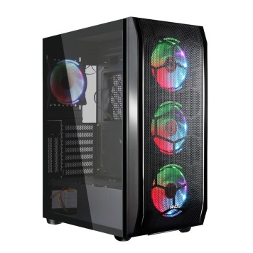 корпус Ginzzu GL300 FAN 12CM RGB*4 USB3.0 Window