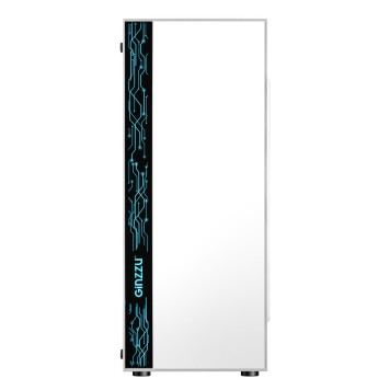 корпус Ginzzu A390  White Window RGB подсветка 1*USB 3.0, 2*USB 2.0, AU-1