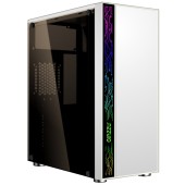 корпус Ginzzu A390  White Window RGB подсветка 1*USB 3.0, 2*USB 2.0, AU