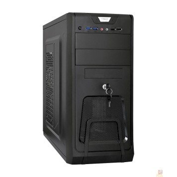 Корпуса Exegate EX283217RUS Корпус Miditower ExeGate CP-603UB Black, ATX, <CP450W, 80mm>, 2*USB+2*USB3.0, Audio, замок блокировки кнопки питания