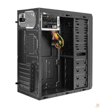 Корпуса Exegate EX283221RUS Корпус Miditower ExeGate UN-605B Black, ATX, <UN400, 120mm>, 2*USB, Audio, замок блокировки кнопки питания-1
