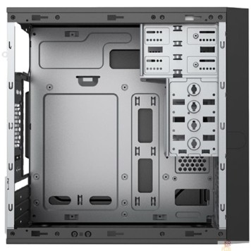 Корпус Foxline FL-733-FZ450R  mATX, 2x5.25EXT, 2x3.5EXT, 5x3.5INT, 2xUSB2.0, HDA, w/o FAN, w/450W ATX PSU(120mm fan), w/1.2m EU pwr cord-1