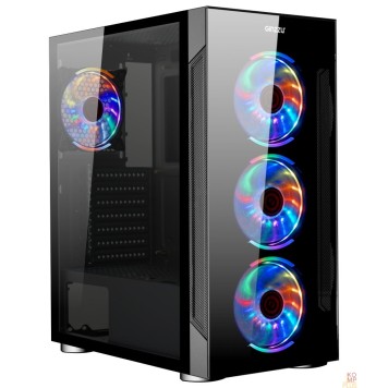 корпус Ginzzu CL280 FAN 12CM RGB*4 USB3.0 Window