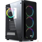Корпус Powercase CMIZB-L4 Корпус Mistral Z4 Mesh LED, Tempered Glass, 4x 120mm 5-color fan, чёрный, ATX  (CMIZB-L4)