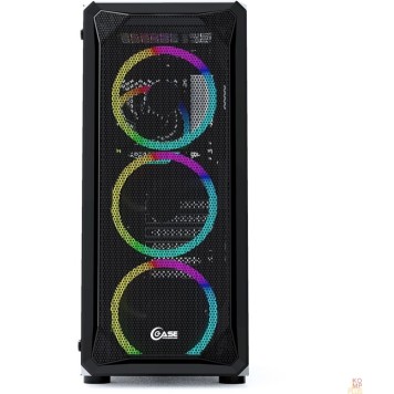 Корпус Powercase CMIZB-R4 Корпус Mistral Z4 Mesh RGB, Tempered Glass, 4x 120mm RGB fan, чёрный, ATX  (CMIZB-R4)-1