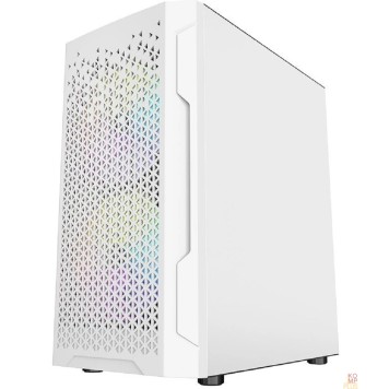 Корпус Powercase CMIMZW-L3 Корпус Mistral Micro Z3W Mesh LED, Tempered Glass, 2x 140mm + 1х 120mm 5-color fan, белый, mATX  (CMIMZW-L3)-2