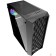 Корпус Powercase CMDM-L1 Корпус Diamond Mesh LED, Tempered Glass, 1x 120mm 5-color fan, чёрный, ATX  (CMDM-L1)