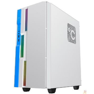 Корпуса GameMax Корпус Brufen C3 WB без БП, MidiT, ATX, Бело-гол, Зак. стекл., USB 3.0, 1*120; 1*140мм вент.