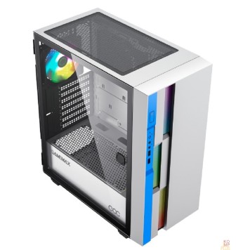 Корпуса GameMax Корпус Brufen C3 WB без БП, MidiT, ATX, Бело-гол, Зак. стекл., USB 3.0, 1*120; 1*140мм вент.-1