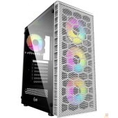 Корпус Powercase CMIZ4CW-L4 Корпус Mistral Z4 С White, Tempered Glass, Mesh, 4x 120mm 5-color LED fan, белый, ATX  (CMIZ4CW-L4)