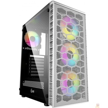Корпус Powercase CMIZ4CW-L4 Корпус Mistral Z4 С White, Tempered Glass, Mesh, 4x 120mm 5-color LED fan, белый, ATX  (CMIZ4CW-L4)